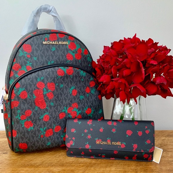 Michael Kors Handbags - Michael Kors Abbey Backpack/Wallet Set